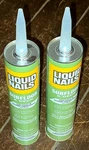 Lot Of 2 Liquid Nails Subfloor & Deck 10 Oz. Tubes Construction Adhesive. Fixed Price $14.80.
