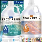 2 Gallon Epoxy Resin Kit Crystal Clear High-gloss Self-leveling For Tabletops. Fixed Price $94.79.