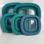 Rubbermaid Flex & Seal Replacement Lids Set Of 5 Teal Blue 10M1M2 10M3M4. Fixed Price $19.99.