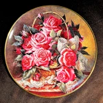 Vtg Franklin Mint Grace Monaco Rose Plate Ltd Edition Numbered Signed. Fixed Price $16.94.