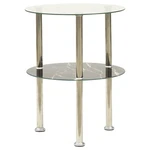 Side Table 2-TIER End Living Room Coffee Tempered Glass Vidaxl. Fixed Price $46.99.