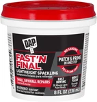 Dap 12140 Fast Final Interior Exterior Spackle, 1/2-PINT,WHITE, 8 Fl Oz (pack. Fixed Price $10.95.