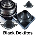 Dektite Square Pipe Flashing Boot: Black Epdm Roof - Sizes #1 To #9. Fixed Price $22.95.