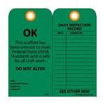 National Marker SPT3 Scaffold Osha Safety Tag Green 6 X Cardstock 25PK. Fixed Price $31.34.